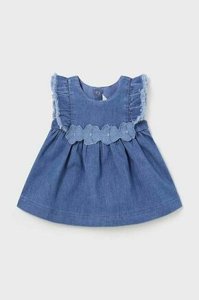 Obleka za dojenčka Mayoral Newborn - modra. Za dojenčke obleka iz kolekcije Mayoral Newborn. Model izdelan iz enobarvne tkanine. Model iz izjemno udobne tkanine z visoko vsebnostjo bombaža.