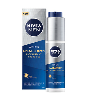 Nivea Men Hyaluron Hydro vlažilni gel proti gubam 50 ml za moške