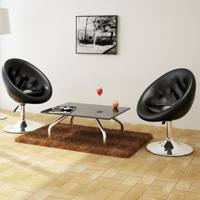 VidaXL 2 x klubski stol črne barve