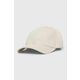 Bombažna bejzbolska kapa BOSS bela barva - bež. Kapa s šiltom vrste baseball iz kolekcije BOSS. Model izdelan iz tkanine z nalepko. Bombažen, udoben material.