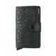 Usnjena denarnica Secrid Miniwallet Hexagon Black črna barva - črna. Mala denarnica iz kolekcije Secrid. Model izdelan iz kombinacije naravnega usnja in kovine.