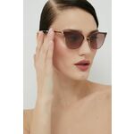 Sončna očala VOGUE ženski, roza barva - roza. Sončna očala iz kolekcije VOGUE. Model s enobarvnimi stekli in okvirji iz kombinacije umetne snovi in kovine. Ima filter UV 400.