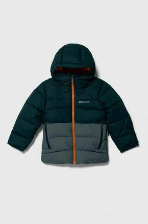Otroška smučarska jakna Columbia Arctic Blas turkizna barva - turkizna. Otroška smučarska jakna iz kolekcije Columbia. Podložen model