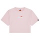 Bombažna kratka majica Ellesse bela barva - roza. Kratka majica iz kolekcije Ellesse. Model izdelan iz tanke, elastične pletenine.