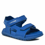Otroški sandali Geox SANDAL FUSBETTO - modra. Otroški sandali iz kolekcije Geox. Model je izdelan iz ekološkega usnja. Model z mehkim, oblikovanim vložkom zagotavlja udobje.