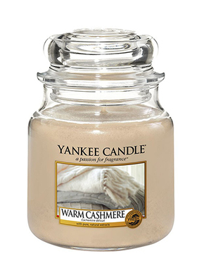 Yankee Candle Topla kašmirjeva klasična srednje srednje dišeča sveča