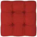 vidaXL Blazina za kavč iz palet rdeča 80x80x10 cm