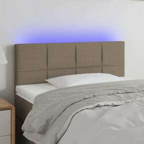 Greatstore LED posteljno vzglavje taupe 80x5x78/88 cm blago