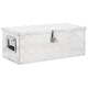 vidaXL Škatla za shranjevanje srebrna 70x31x27 cm aluminij