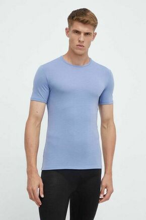 Funkcionalna kratka majica Icebreaker Anatomica - modra. Funkcionalna kratka majica iz kolekcije Icebreaker. Model izdelan iz materiala z merino volno