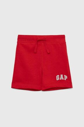Otroške kratke hlače GAP rdeča barva - rdeča. Otroški kratke hlače iz kolekcije GAP. Model izdelan iz pletenine.