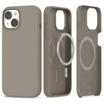 Tech-protect Silicone MagSafe ovitek za iPhone 15, titanium
