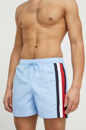 Kopalne kratke hlače Tommy Hilfiger - modra. Kopalne kratke hlače iz kolekcije Tommy Hilfiger. Model izdelan iz tkanine. Tanek