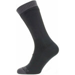 Sealskinz Waterproof Warm Weather Mid Length Sock Black/Grey XL Kolesarske nogavice