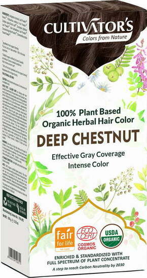 "CULTIVATOR'S Organic Herbal Hair Color - Deep Chestnut - 100 g"