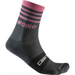 Castelli Giro 13 Stripe Sock Gray/Rosa 2XL Kolesarske nogavice