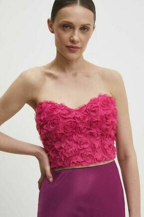 Top Answear Lab roza barva - roza. Bluza iz kolekcije Answear Lab izdelana iz enobarvne tkanine. Izrazit model za posebne priložnosti.