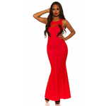 Amiatex Ženska obleka 73091, rdeča, XL