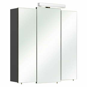 Temno siva stenska kopalniška omarica z ogledalom 68x73 cm Set 311 - Pelipal