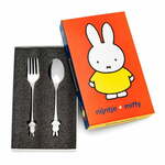 Otroški jedilni pribor iz nerjavečega jekla v srebrni barvi Miffy – Zilverstad