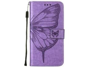 Chameleon Apple iPhone 15 Plus - Preklopna torbica (WLGO-Butterfly) - vijolična