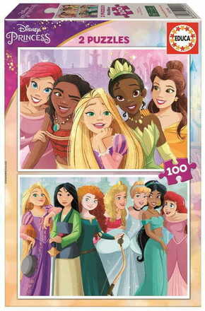 WEBHIDDENBRAND EDUCA Puzzle Disneyjeve princese 2x100 kosov