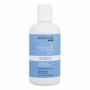 Revolution Skincare Blemish 2% Salicylic Acid &amp; Zinc BHA Cleanser čistilni gel proti aknam 150 ml za ženske