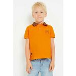 Otroška polo Mayoral oranžna barva - oranžna. Otroški Polo iz kolekcije Mayoral. Model izdelan iz tanke, rahlo elastične pletenine.