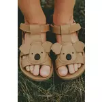 Otroški usnjeni sandali Donsje Dhalo Sandals Koala rjava barva, 2027702 - rjava. Otroški sandali iz kolekcije Donsje. Model izdelan iz naravnega usnja. Model je pakiran v škatli podjetja.