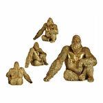 NEW Okrasna Figura Gorila Zlat Resin (36 x 50 x 62 cm)