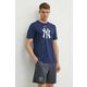 Kratka majica Nike New York Yankees moška, mornarsko modra barva - mornarsko modra. Kratka majica iz kolekcije Nike, izdelana iz tanke, elastične pletenine. Model iz tkanine, ki je izjemno prijetna na otip.