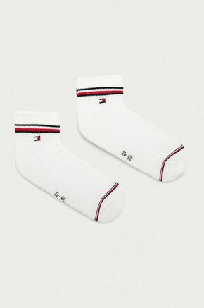 Tommy Hilfiger nogavice (2-pack) - bela. Kratke nogavice iz kolekcije Tommy Hilfiger. Model izdelan iz elastičnega materiala. V kompletu sta dva para.