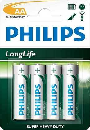 Philips baterije LongLife Blister AA