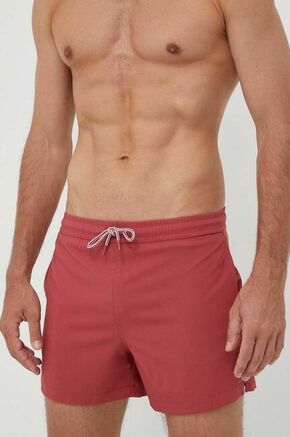 Kopalne kratke hlače Abercrombie &amp; Fitch rdeča barva - rdeča. Kopalne kratke hlače iz kolekcije Abercrombie &amp; Fitch. Model izdelan iz gladke tkanine. Zračen