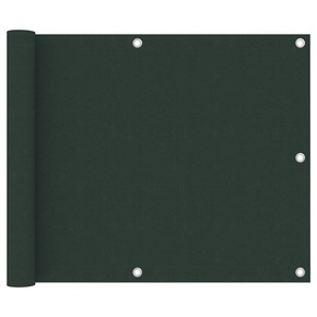 VidaXL Balkonsko platno temno zeleno 75x300 cm oksford blago