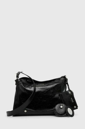Torbica Liu Jo črna barva - črna. Velika nakupovalna torbica iz kolekcije Liu Jo. Model na zapenjanje