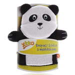 XKKO otroška brisača za kopanje, Panda, bela