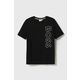 Otroška bombažna kratka majica BOSS črna barva - črna. Otroške kratka majica iz kolekcije BOSS. Model izdelan iz tanke, rahlo elastične pletenine.