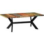 VIDAXL Jedilna miza 200x100x75 cm trden predelan les