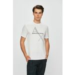 Armani Exchange T-shirt - bela. T-shirt iz zbirke Armani Exchange. Model narejen iz tiskane tkanine.