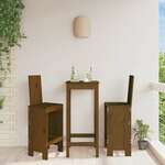 vidaXL Barski stolček 2 kosa medeno rjava 40x42x120 cm trdna borovina