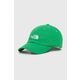 Kapa s šiltom The North Face Norm Hat zelena barva, NF0A7WHOPO81 - zelena. Kapa s šiltom vrste baseball iz kolekcije The North Face. Model izdelan iz materiala z nalepko.