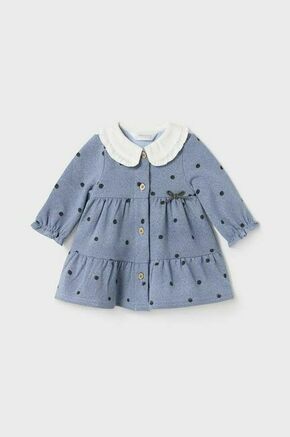 Obleka za dojenčka Mayoral Newborn - modra. Obleka za dojenčke iz kolekcije Mayoral Newborn. Nabran model