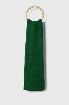 Šal s primesjo volne American Vintage zelena barva - zelena. Šal iz kolekcije American Vintage. Model izdelan iz debele pletenine.