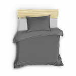 Temno siva posteljnina za zakonsko posteljo iz bombažnega satena 200x200 cm – Mijolnir