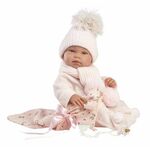 Llorens 84338 NEW BORN GIRL - realistična otroška punčka s polnim ohišjem iz vinila - 43 cm