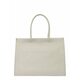 Usnjena torbica Furla bela barva - bela. Velika torbica iz kolekcije Furla. Model na zapenjanje, izdelan iz naravnega usnja.