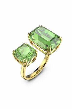 Swarovski Luksuzni odprti prstan z zelenimi kristali Millenia 5619626 (Obseg 52 mm)
