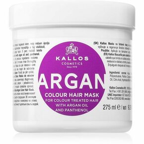 Kallos KJMN Professional Argan maska za lase za barvane lase 275 ml