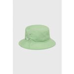 Bombažni klobuk New Era zelena barva - zelena. Klobuk iz kolekcije New Era. Model z ozkim robom, izdelan iz enobarvnega materiala.